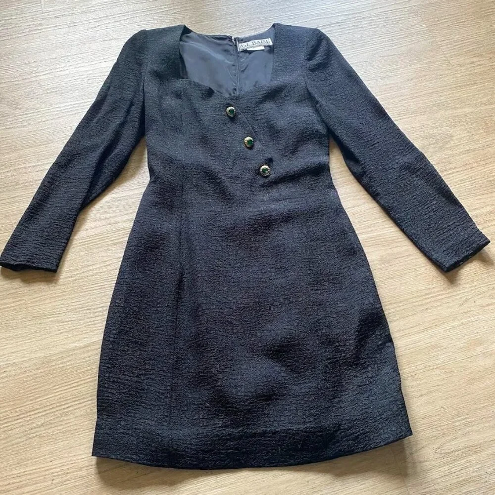 VINTAGE AJ BARI COCKTAIL DRESS SIZE 4 - Picture 1 of 7